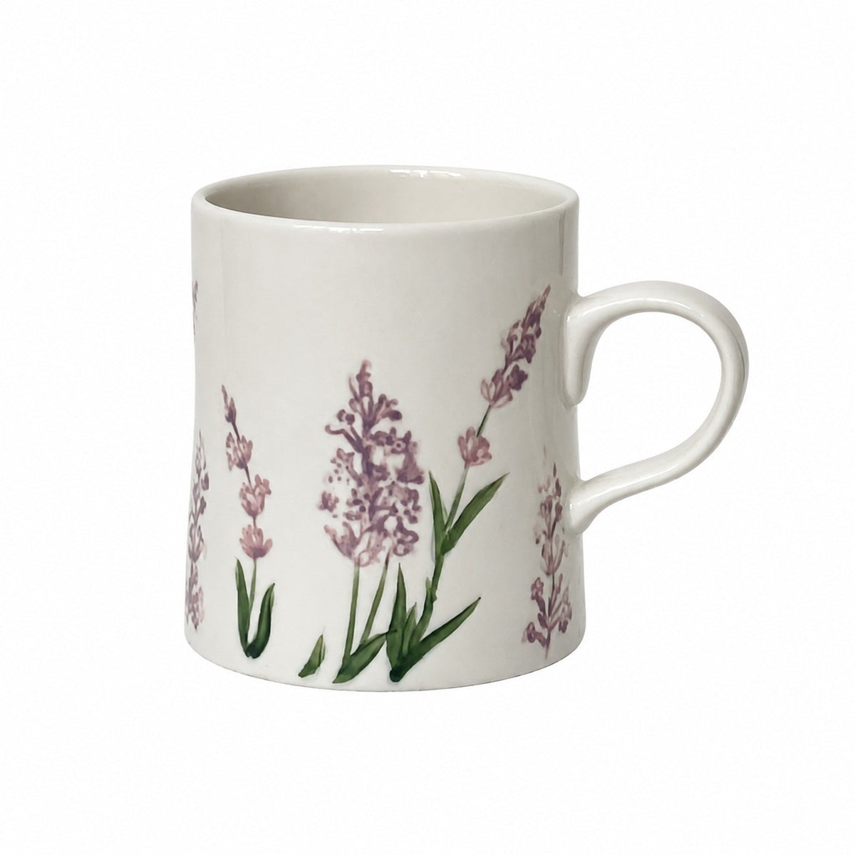 Lavender Porcelain Cup, 500 ml, Relief Detailing, Fine Ceramic Drinkware - product view 1