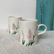 Lavender Porcelain Cup, 500 ml, Relief Detailing, Fine Ceramic Drinkware - detail 2