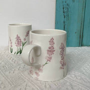 Lavender Porcelain Cup, 500 ml, Relief Detailing, Fine Ceramic Drinkware - detail 3