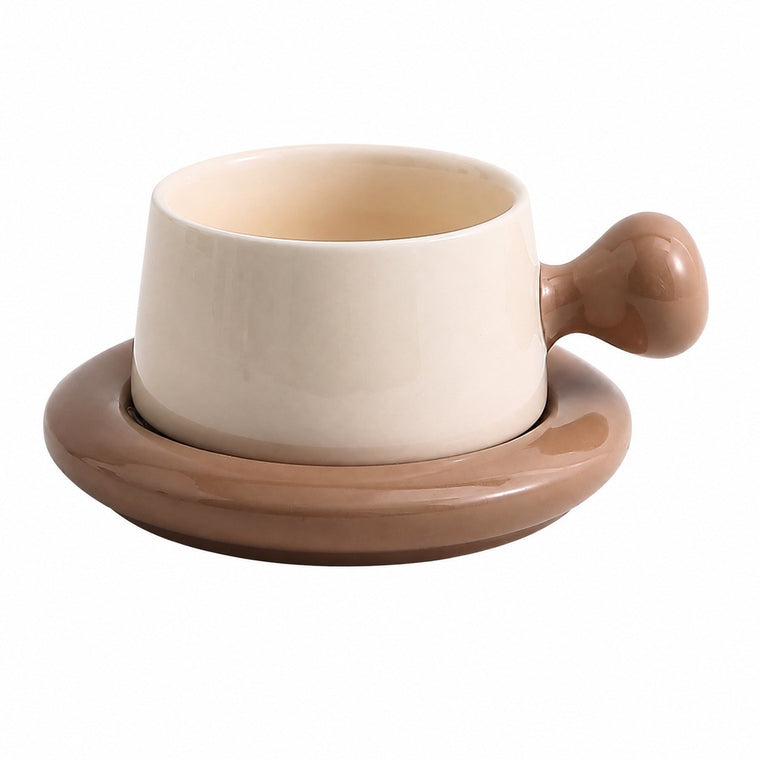 Suspended Style Coffee Cup and Saucer, Porcelain - product view 1