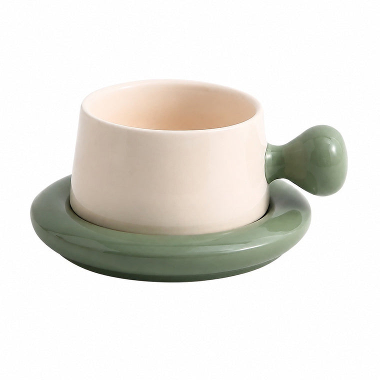 Suspended Style Coffee Cup and Saucer, Porcelain - product view 2
