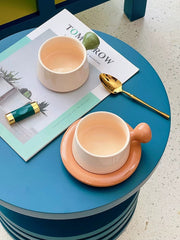 Suspended Style Coffee Cup and Saucer, Porcelain - detail 2