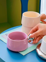 Suspended Style Coffee Cup and Saucer, Porcelain - detail 3