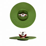 Candy Panda Decorative Cup Lid, Cream White Silicone, Reusable Drink Cover - product view 2