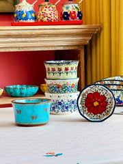 4" Ceramic Dessert Bowl, Hand-Painted - detail 2