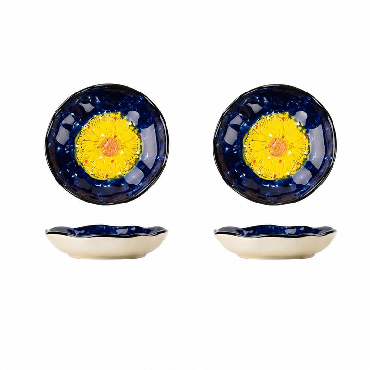 Starry Night Underglaze Porcelain Small Bowl, Blue Heart Dinnerware Set - product view 1