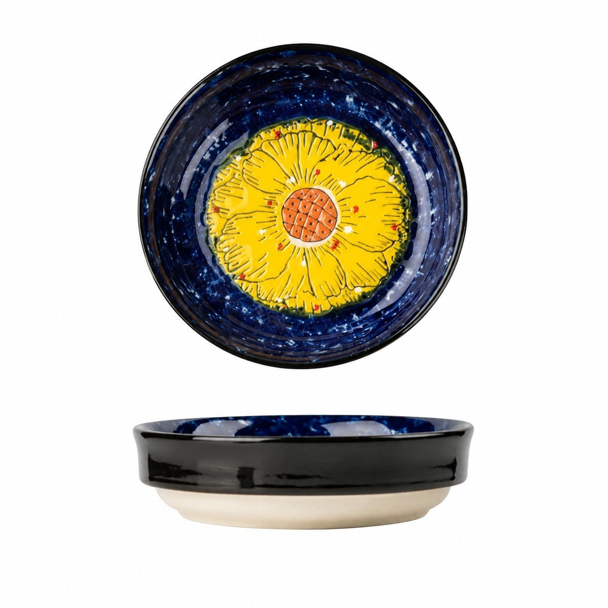 Starry Night Underglaze Porcelain Small Bowl, Blue Heart Dinnerware Set - product view 7