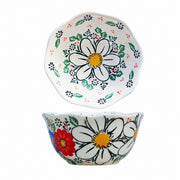 Underglaze Ceramic Floral Rice Bowl, 5.2 Inch, Hand-Painted - product view 2