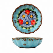Underglaze Porcelain Floral Deep Dish, 5.7 Inch - product view 4