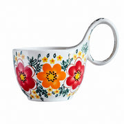 Curved-Handle Ceramic Mug with Spoon - product view 5