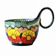 Curved-Handle Ceramic Mug with Spoon - product view 18