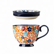 Starry Night Floral Underglaze Ceramic Tableware Collection - product view 7