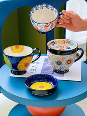 Starry Night Floral Underglaze Ceramic Tableware Collection - detail 2