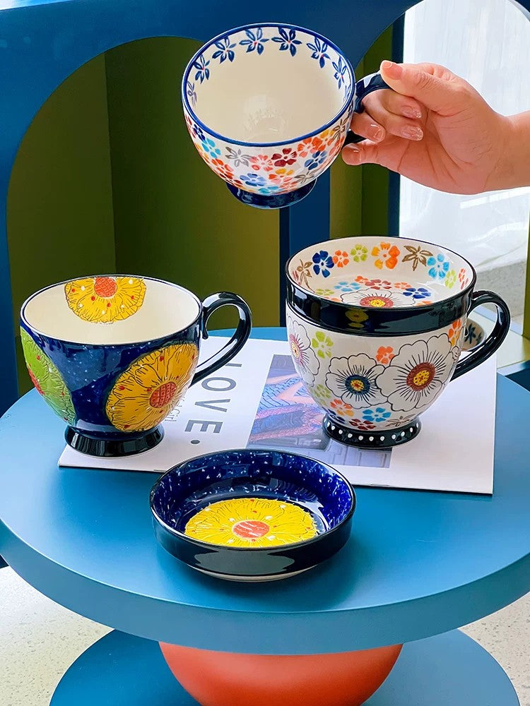 Starry Night Floral Underglaze Ceramic Tableware Collection - detail 2