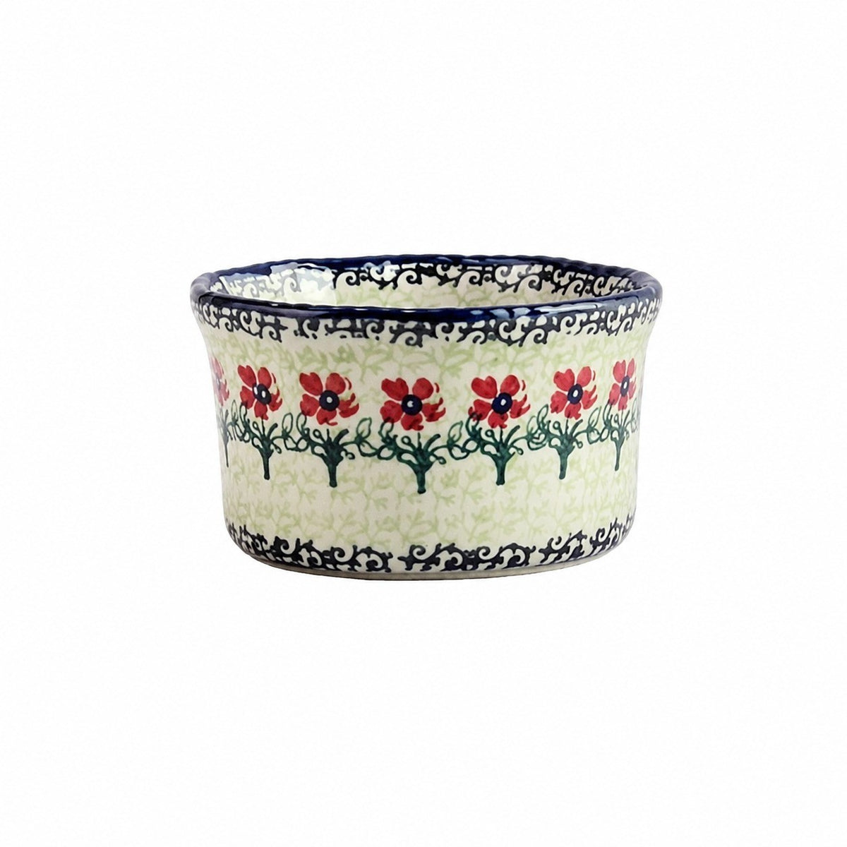 4" Ceramic Dessert Bowl, Hand-Painted - product view 2