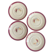 Red Porcelain Small Dish, Gold Painted Detail - product view 3