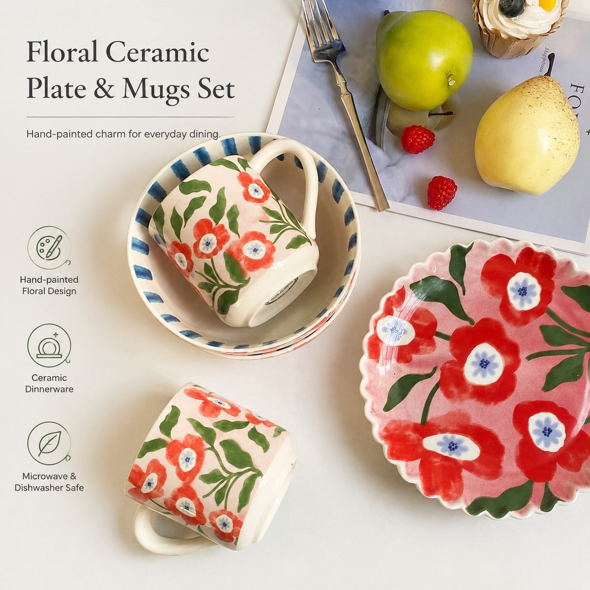 Ceramic Soup Bowl 16 x 7 cm, Decorative Dinnerware - detail 1