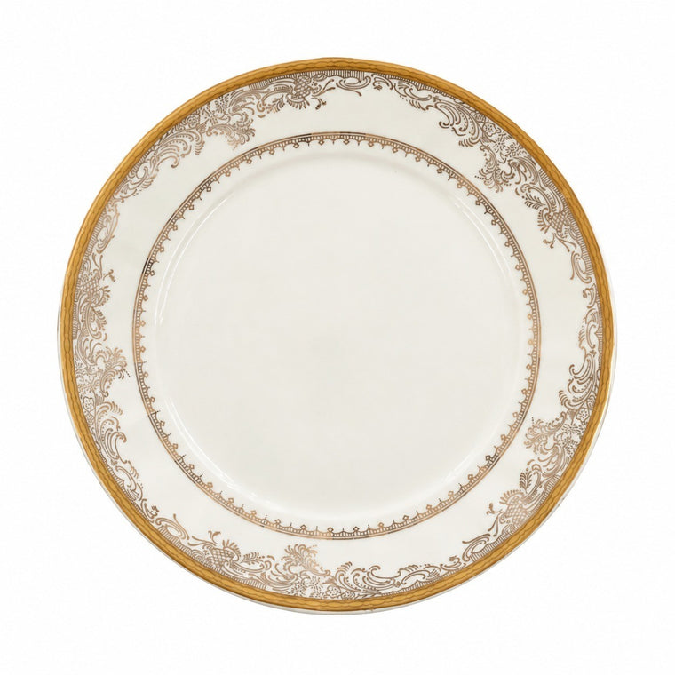 Court-Style Gold Pattern Ceramic Plate, 7 Inch Decorative Dinnerware - product view 1