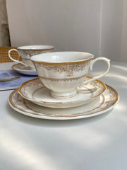 Court-Style Gold Pattern Ceramic Plate, 7 Inch Decorative Dinnerware - detail 2