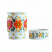 Ceramic Chopstick Holder with Tray, Hand-Painted - product view 2