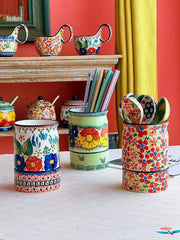 Ceramic Chopstick Holder, Hand-Painted - detail 1