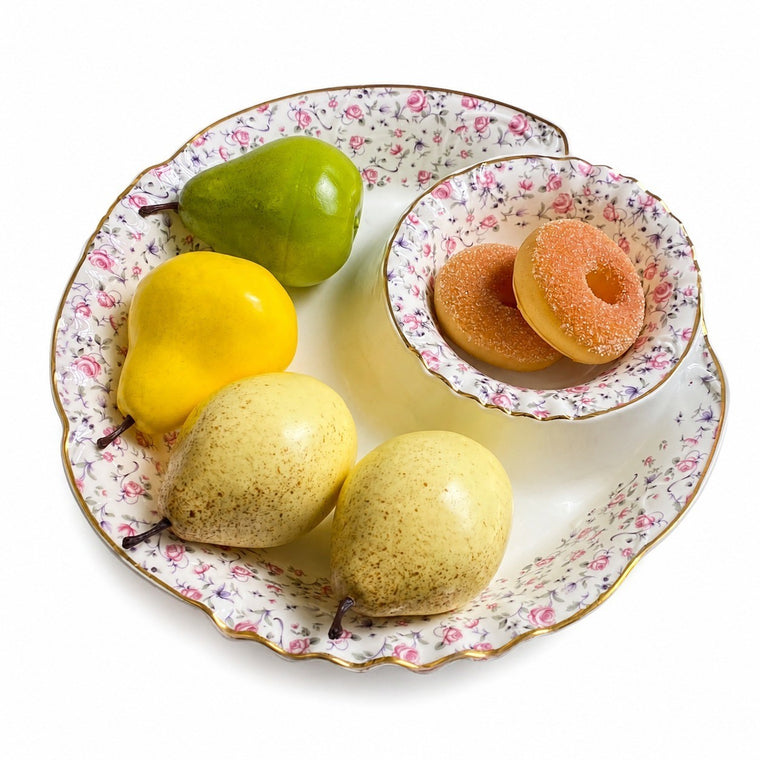 Small Camellia Divided Platter, 32 x 5.5 cm, Ceramic Serving Tray - product view 1