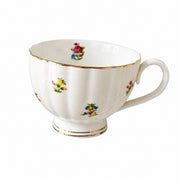 Gold-Detailed Small Flowers Ceramic Cup, 200 ml - product view 1