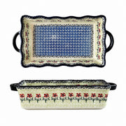 Double-Handled Baking Dish, Hand-Painted - product view 5