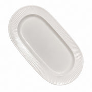 Gold-Rim Oval Deep Plate 30x16x2.5cm, Ceramic Dinnerware with Relief Detailing - product view 1