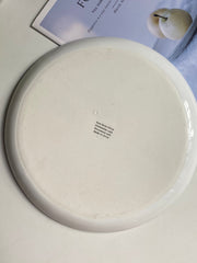 Blue Purple Auspicious Clouds Ceramic Plate 10.5 Inch, Underglaze Decorative Dinnerware - detail 3