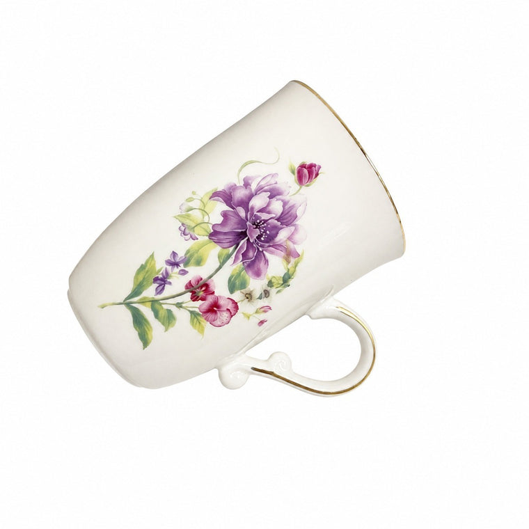 Purple Peony Ceramic Cup 250 ml - product view 2