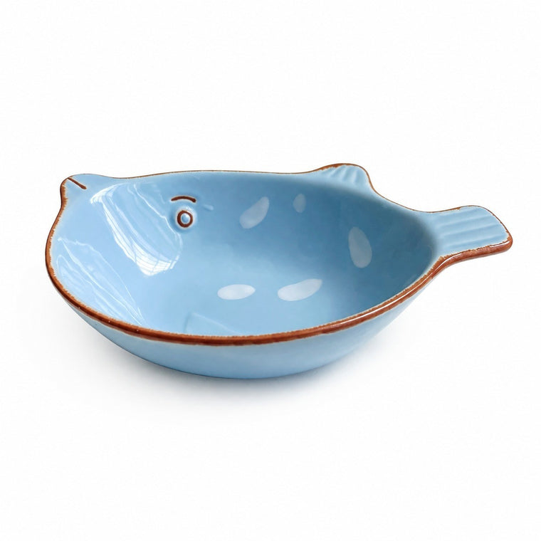 Ceramic Bowl 21x14x5cm, Underglaze Relief Decorative - product view 1