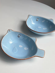 Ceramic Bowl 21x14x5cm, Underglaze Relief Decorative - detail 2