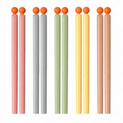 Alloy Serving Chopstick Set, 24cm, Ice Mist Five-Color, 5 Pairs, Dishwasher Safe - product view 3