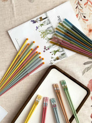 Alloy Serving Chopstick Set, 24cm, Ice Mist Five-Color, 5 Pairs, Dishwasher Safe - detail 1