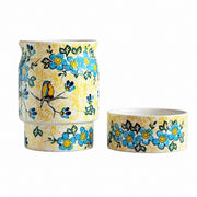Ceramic Chopstick Holder with Tray, Hand-Painted - product view 3