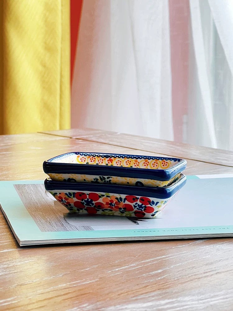 Rectangular Ceramic Dipping Dish, Hand-Painted, 9.5cm - detail 2