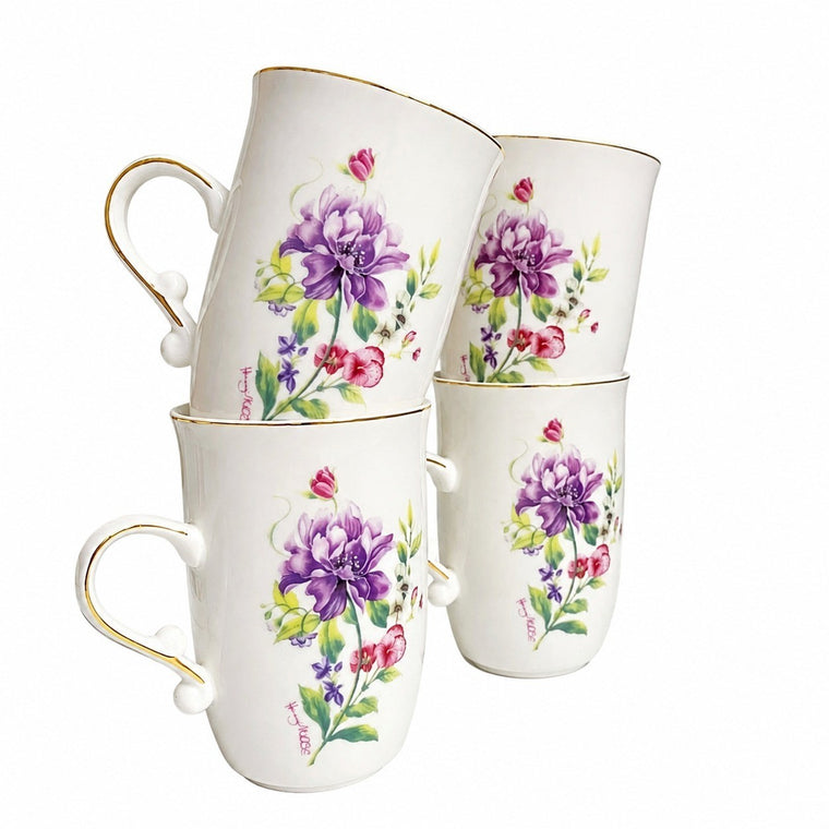 Purple Peony Ceramic Cup 250 ml - product view 1