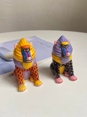 Purple Baboon Ceramic Seasoning Shaker, Hand-Painted Spice Shaker Tabletop Accessory - detail 2