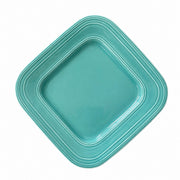 Orange-Red Rectangular Ceramic Plate, 9 Inch, Underglaze Relief Decor - product view 4