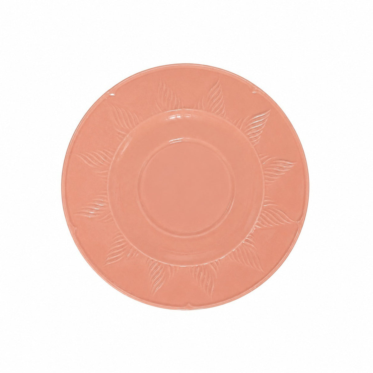 Feather Relief White Ceramic Small Dish, Underglaze Decorative - product view 5
