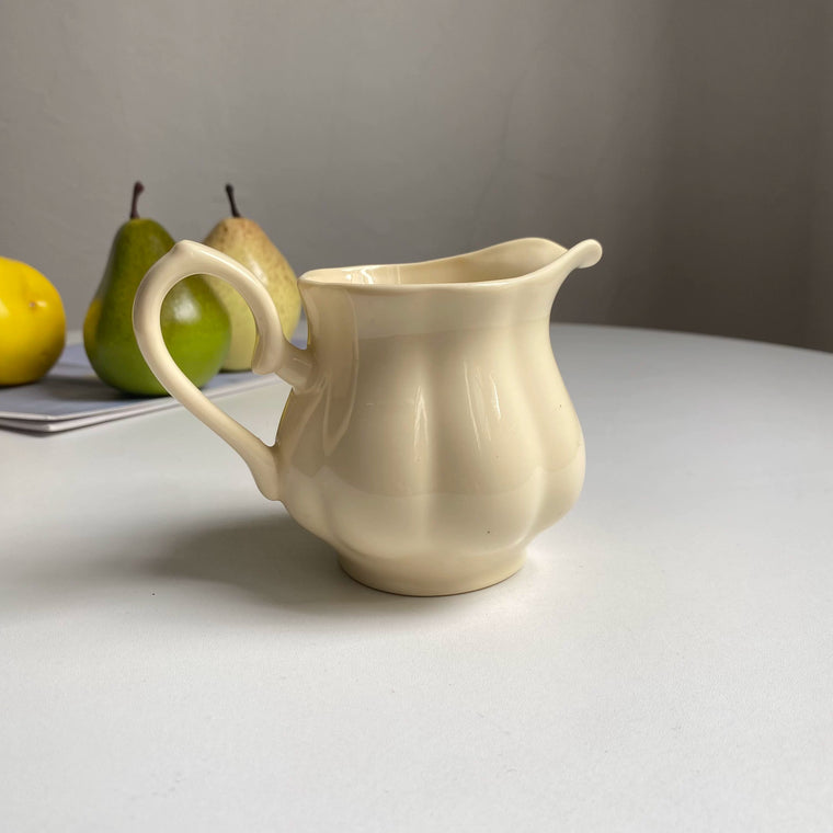 Ceramic Creamer, Cream Color, 250 ml, Small Pitcher for Coffee & Tea - detail 1