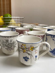 Green Peony Ceramic Cup, Tea Coffee Mug - detail 3