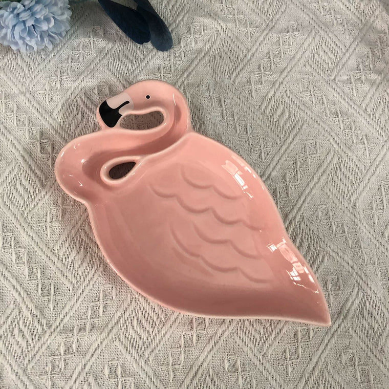 Flamingo Porcelain Plate, Fine Ceramic Dinnerware - detail 1