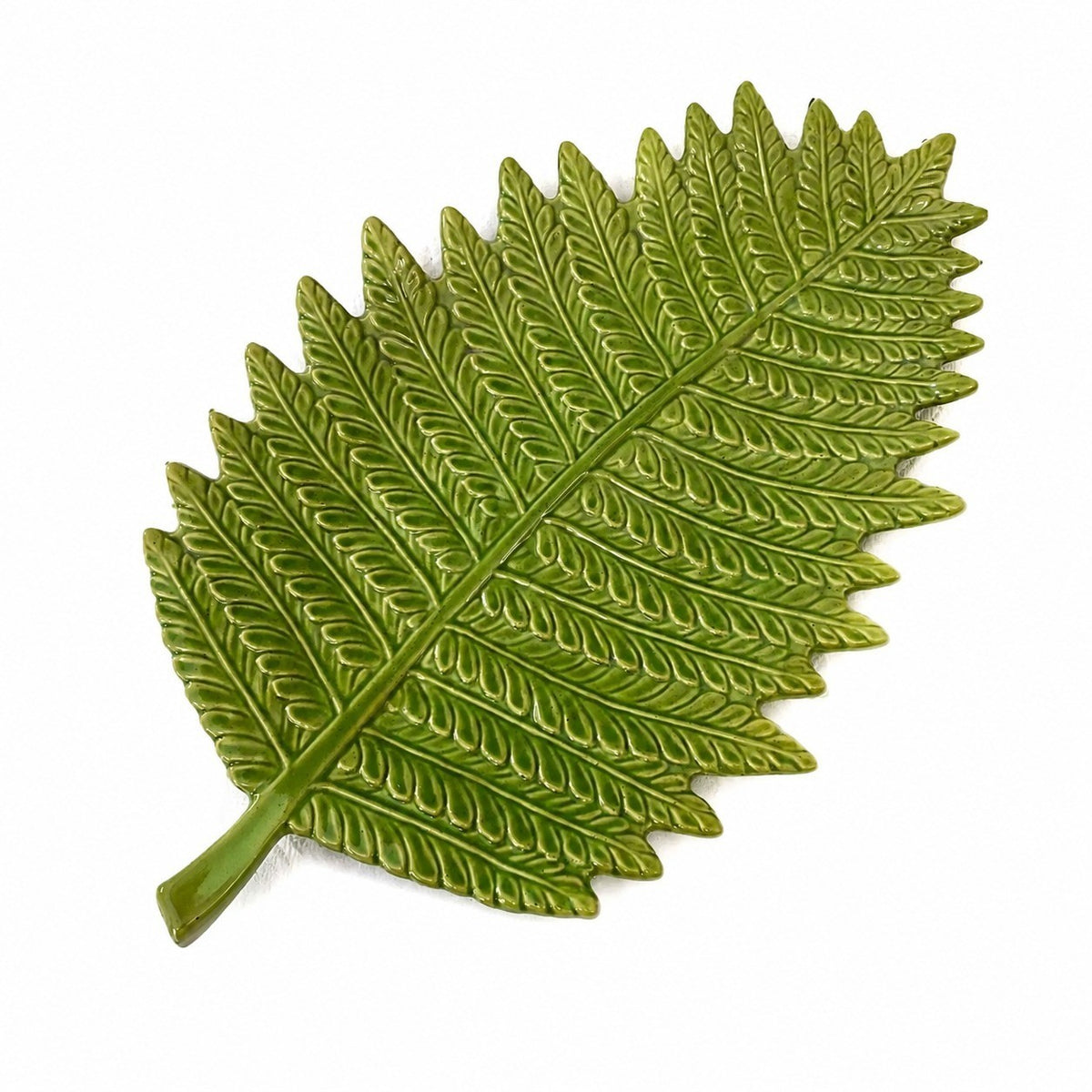Large Ceramic Leaf Plate, 41.3 x 27 x 3, Decorative Dinnerware - product view 1