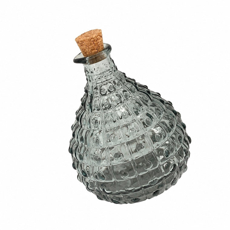 Glass Sake Carafe 180ml with Wood Stopper, Pale Blue-Green - product view 1