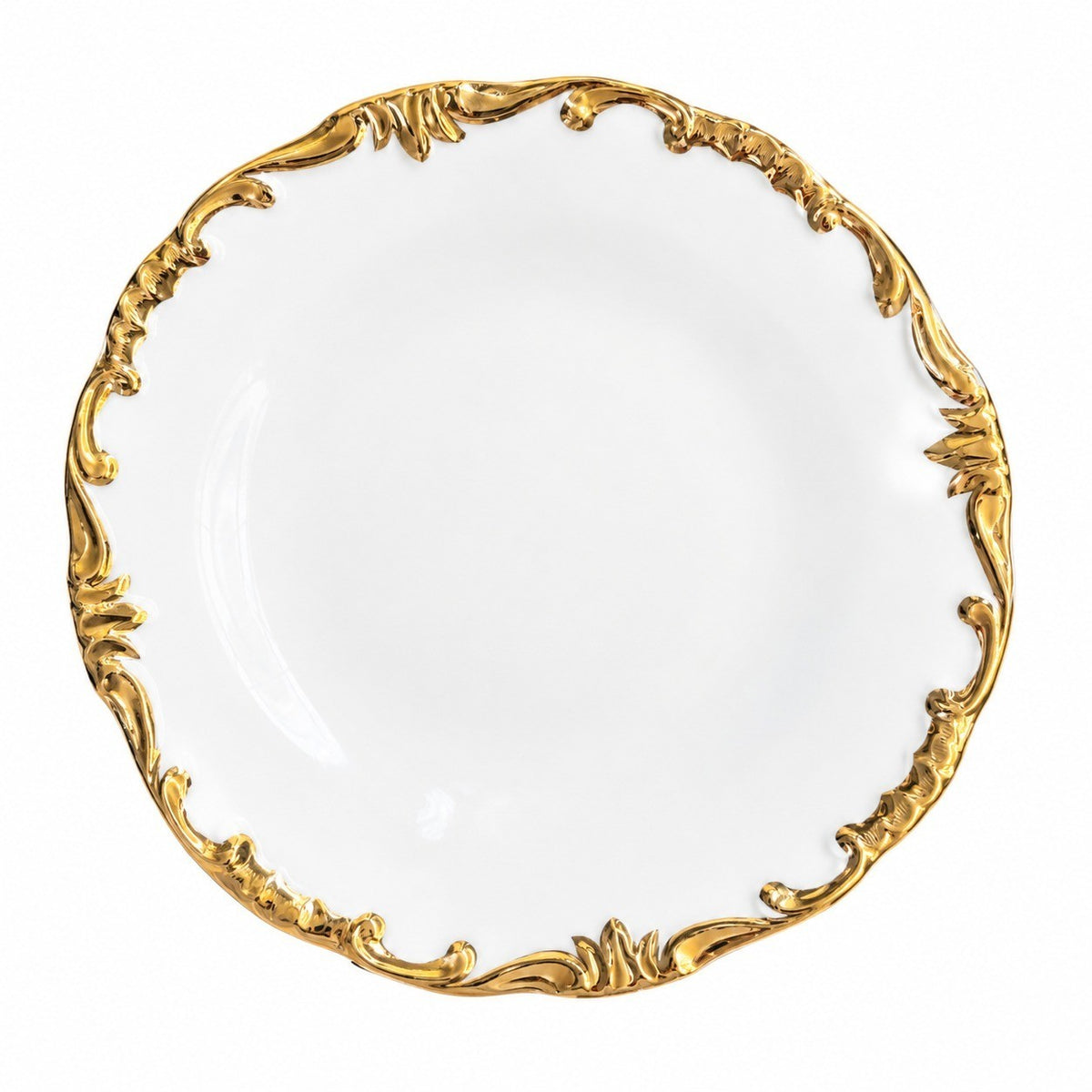 Vine Gold Rim Small Ceramic Dish, Pack, Relief Detailing - product view 1