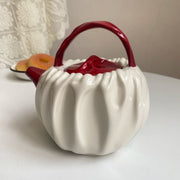 Ceramic Pitcher 800ml, Red Handbag Design, Decorative Water Jug - detail 1
