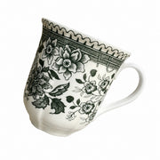 Green Peony Ceramic Cup, Tea Coffee Mug - product view 9