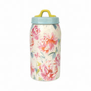 Ceramic Jar with Blue Lid, Lemon Design, 1300ml Kitchen Storage Container - product view 1
